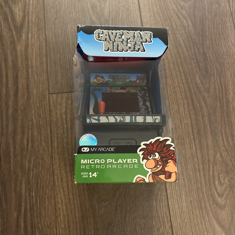 MY ARCADE MICRO PLAYER RETRO ARCADE MACHINE CAVEMAN NINJA In Box